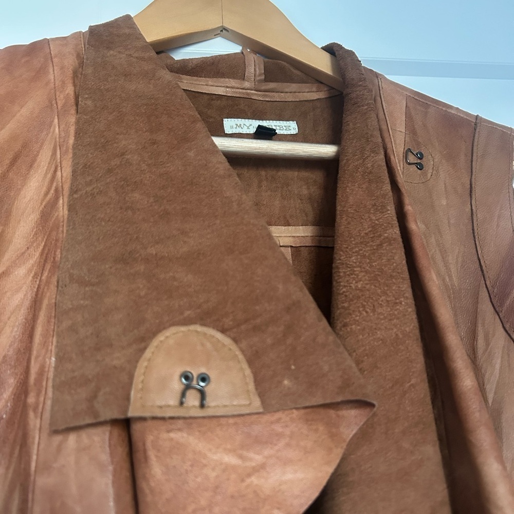 My Tribe Tan Suede Vest - Picture 2 of 8